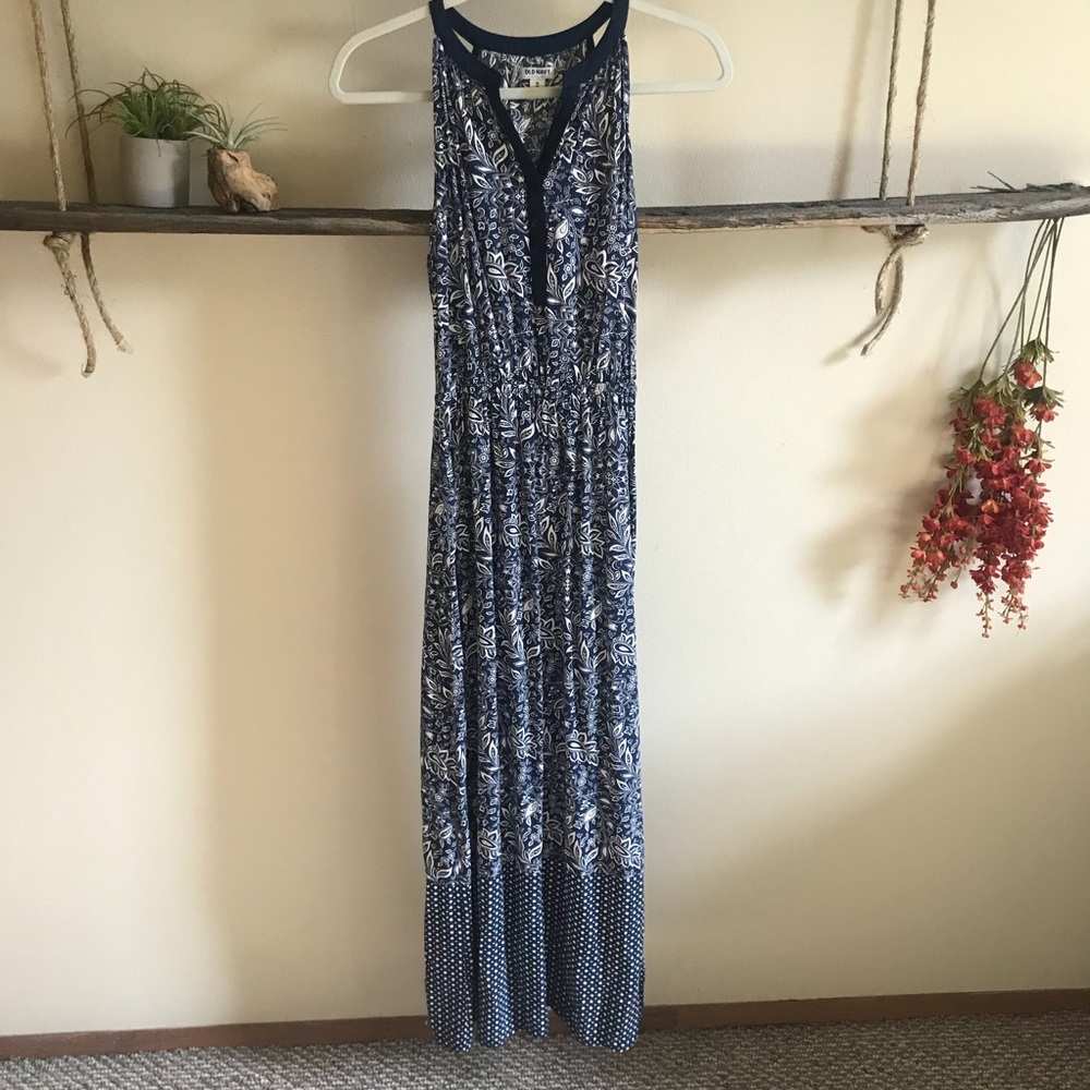 Blue and Boho Maxi Dress